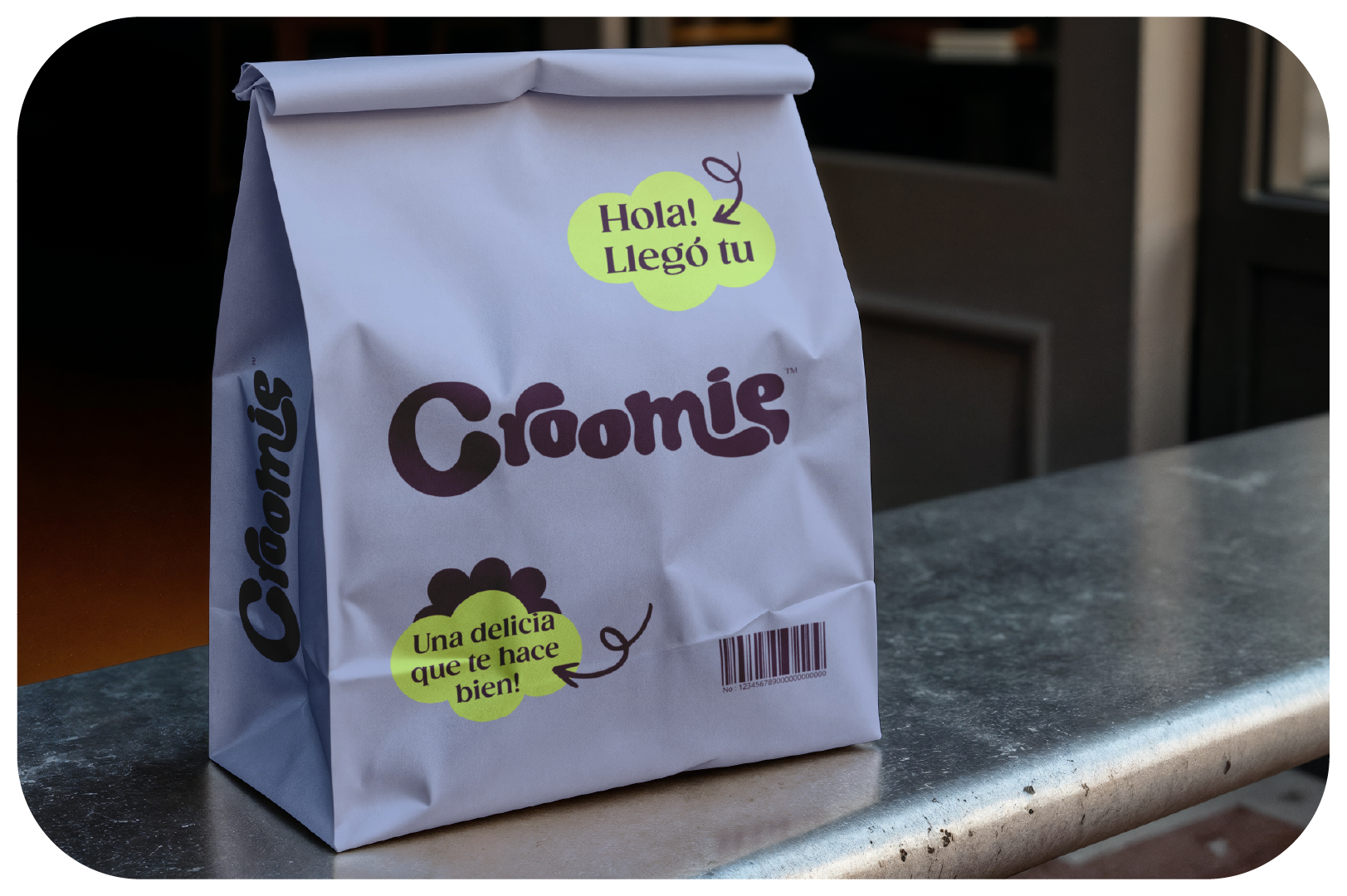 Empaque de la marca Croomie